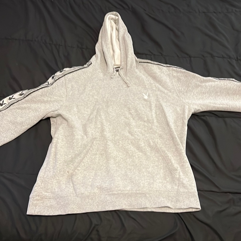 PacSun: Men's Gray X Playboy Taped Pullover Hoodie